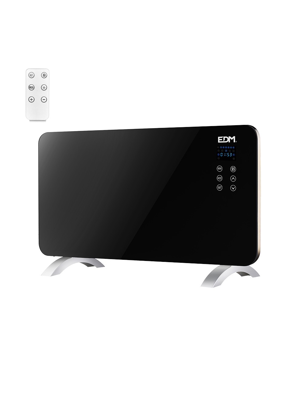 Convector con placa de cristal 1500 w