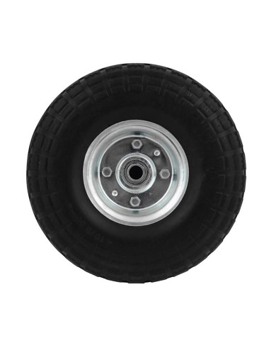 Rueda maciza carretilla ø255 mm, ancho 80 mm, eje ø20 mm