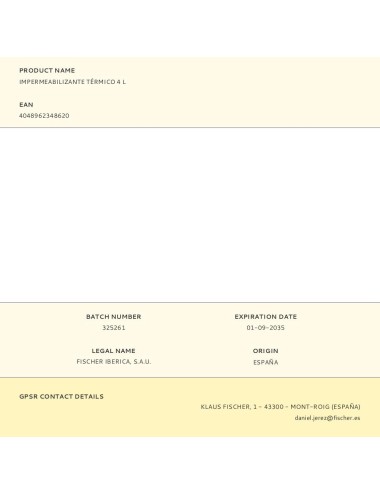 Impermeabilizante térmico 4 l