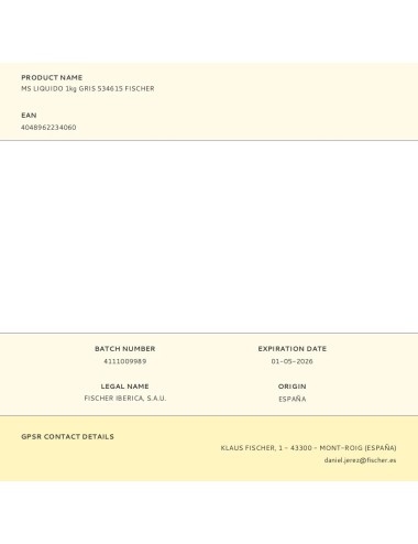 Impermeabilizante ms liquido gris 1 kg