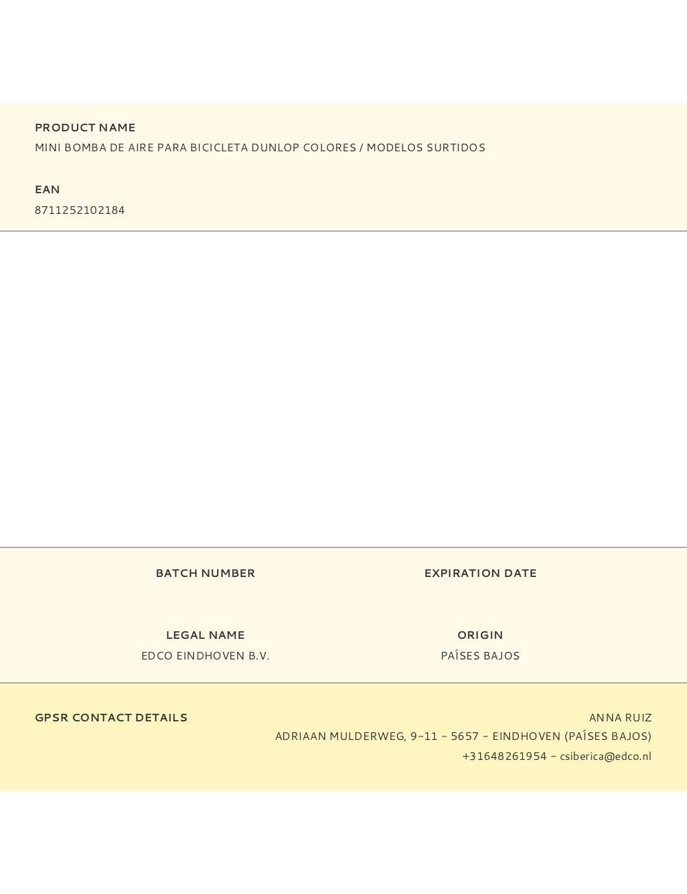 Mini bomba de aire para bicicleta dunlop colores / modelos surtidos