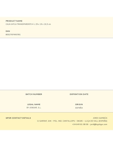 Caja katla transparente 4 l 29 x 19 x 10,5 cm