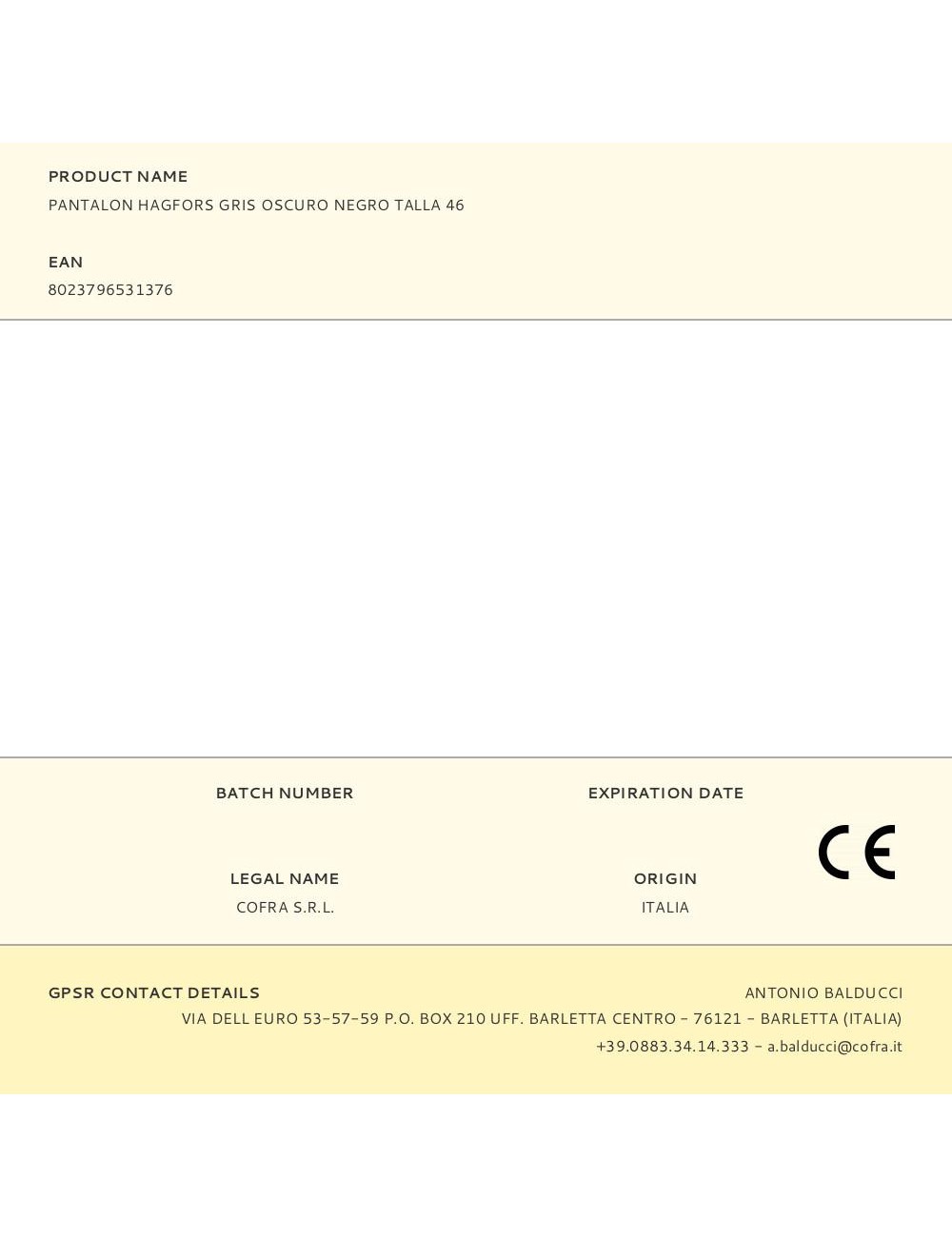 Pantalon hagfors gris oscuro negro talla 46