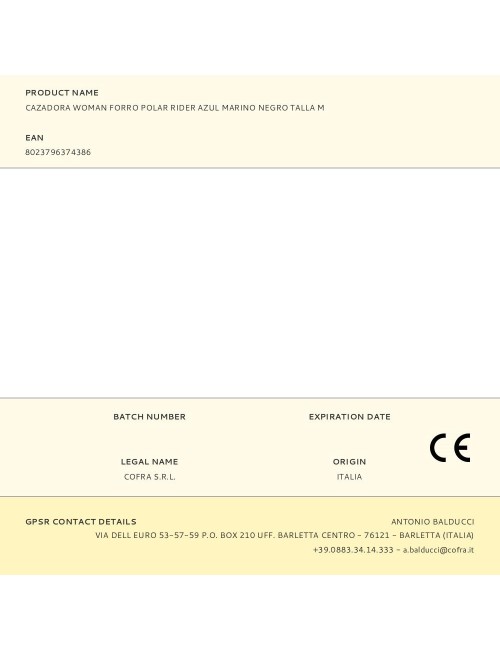 Cazadora woman forro polar rider azul marino negro talla m