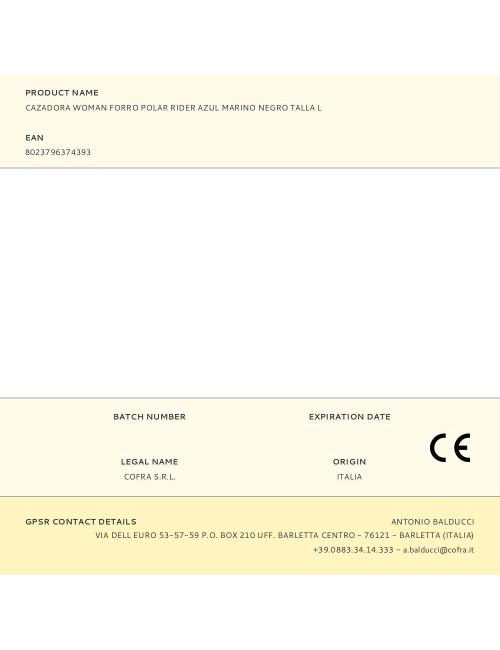 Cazadora woman forro polar rider azul marino negro talla l