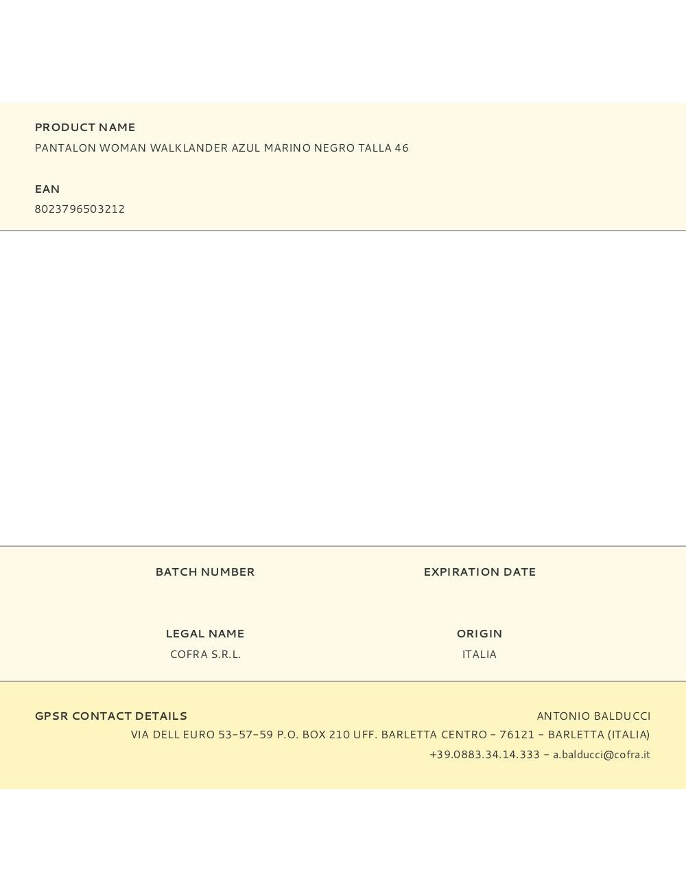 Pantalon woman walklander azul marino negro talla 46