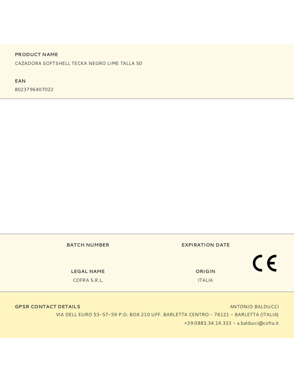 Cazadora softshell tecka negro lime talla 50