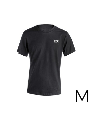 Camiseta negra talla-m manga corta bordada