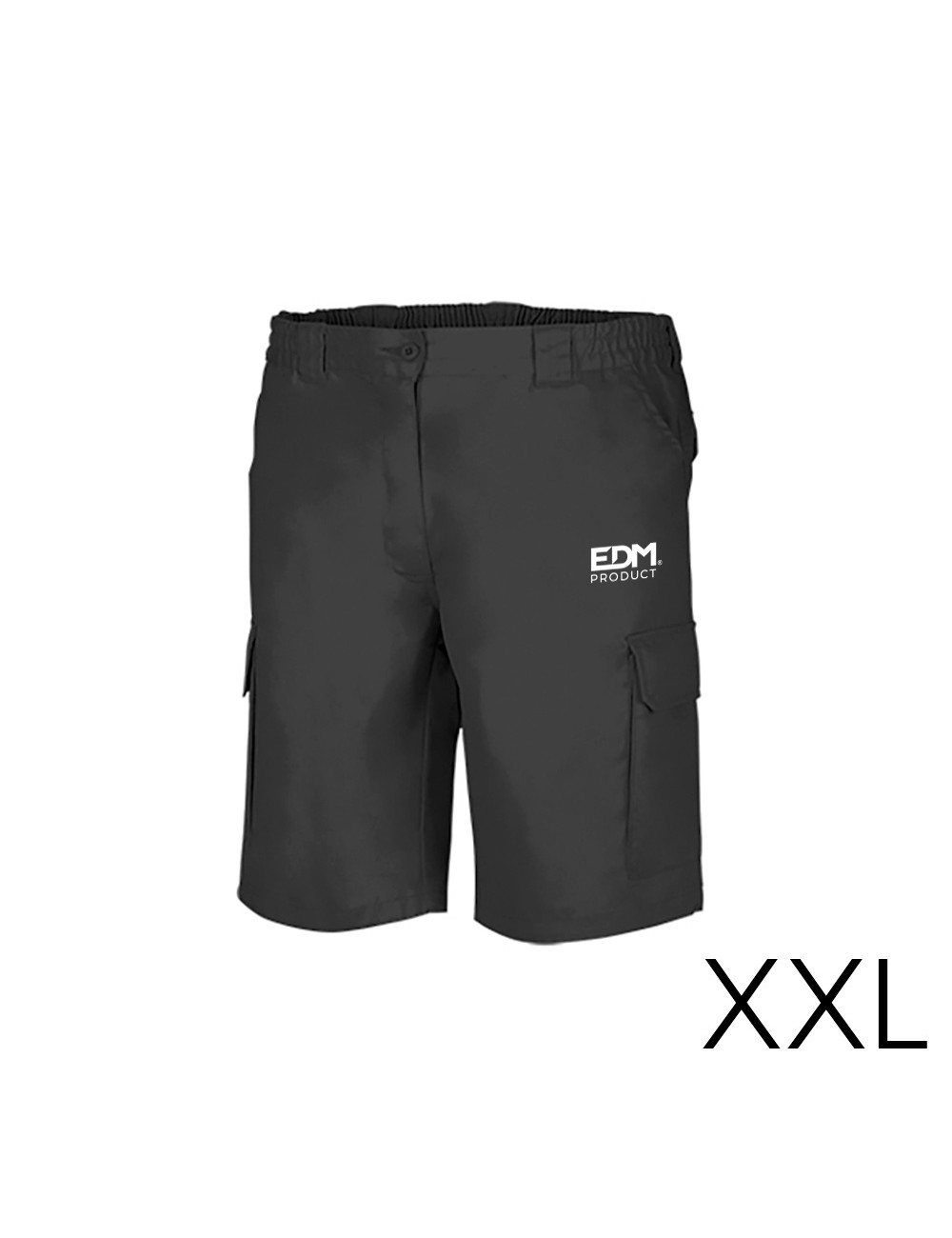 Bermuda negra talla-xxl serigrafiada