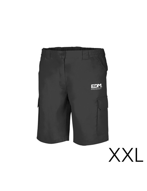 Bermuda negra talla-xxl serigrafiada