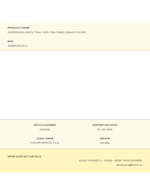 Impermeabilizante gris con fibras 750 ml