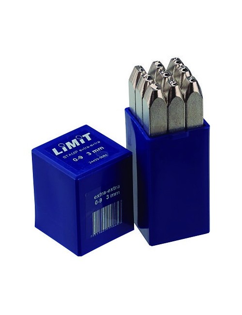 Set de punzones números para acero inoxidable 24433-2MM MARCADOR NUMEROS LIMIT PARA INOX Y METAL 2mm