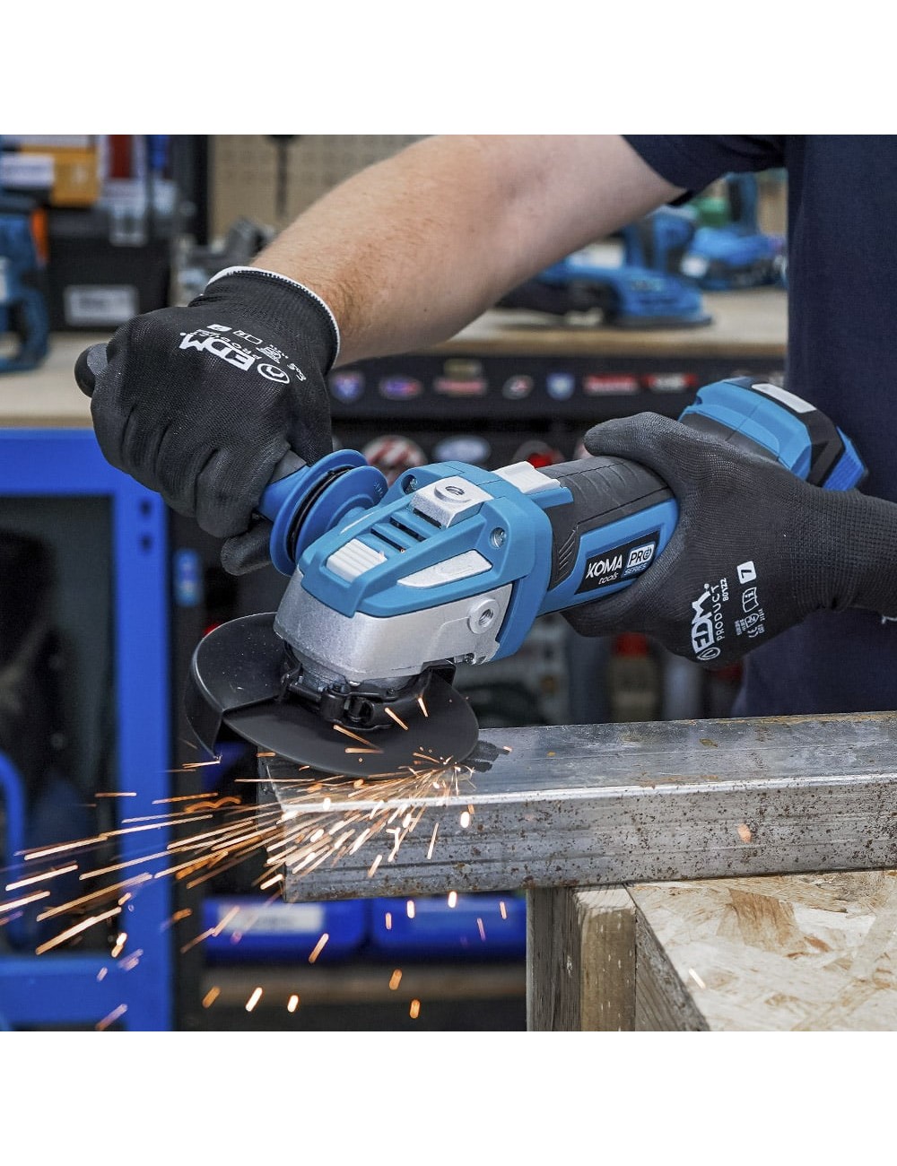 Kit amoladora 20 v con 1 bateria 4.0ah y cargador 08772. 28,9 x 27 cm. pro series battery