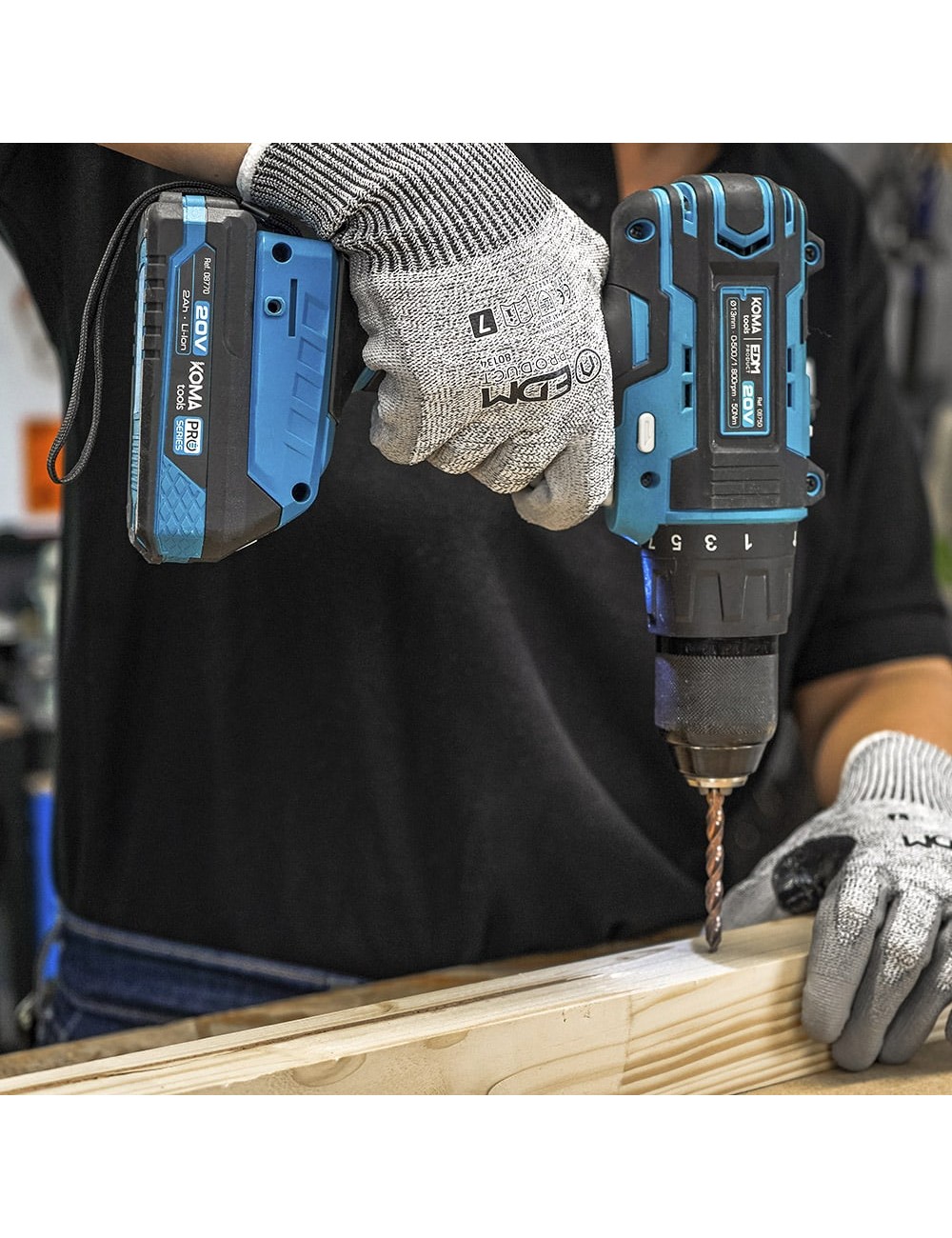 Taladro percutor / atornillador brushless 20 v (sin batería ni cargador)