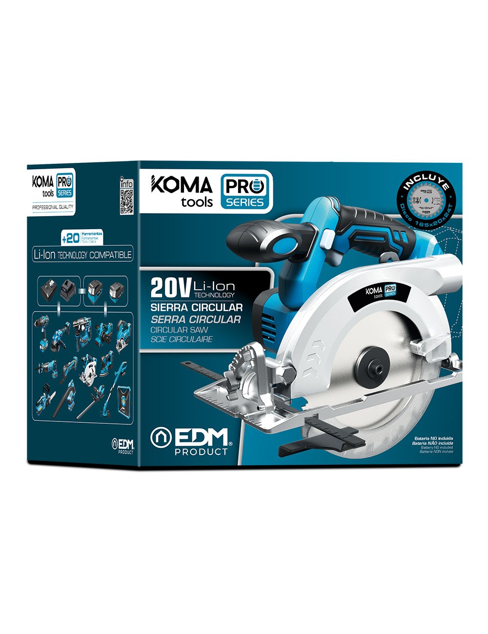 Sierra de calar circular 20 v (no incluye bateria y cargador) 30,1 x 21,5 cm