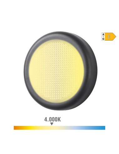 Aplique led redondo 6w 450 lm 4000 k luz dia ip65 ø14 x 2,8 cm