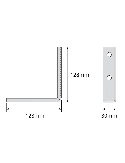 Soporte en escuadra 128mm zinc+rpr televes
