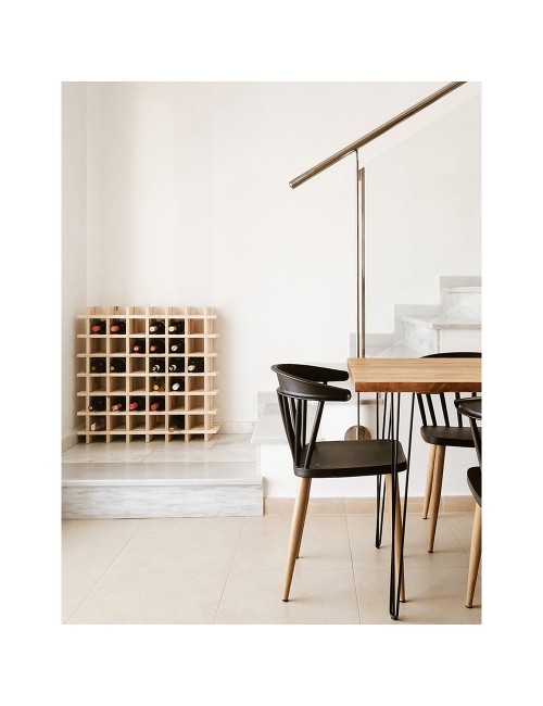 Botellero de pino macizo evolutivo rioja para 36 botellas 75 x 22 x 75 cm