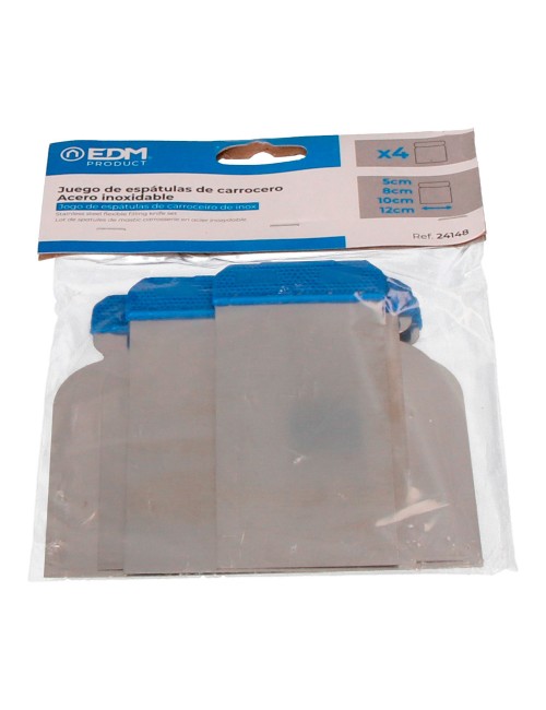 Juego de espátulas de carrocero acero inoxidable edm