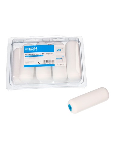 Recambio mini rodillo espuma 110 mm 10 uds