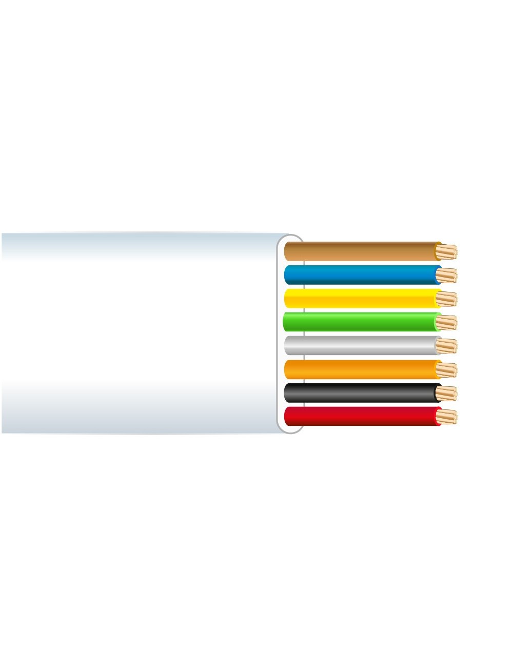 Cable telefonico 8 vias blanco cat.3 euro/m Cable telefonico 8 vias blanco cat.3 euro/m