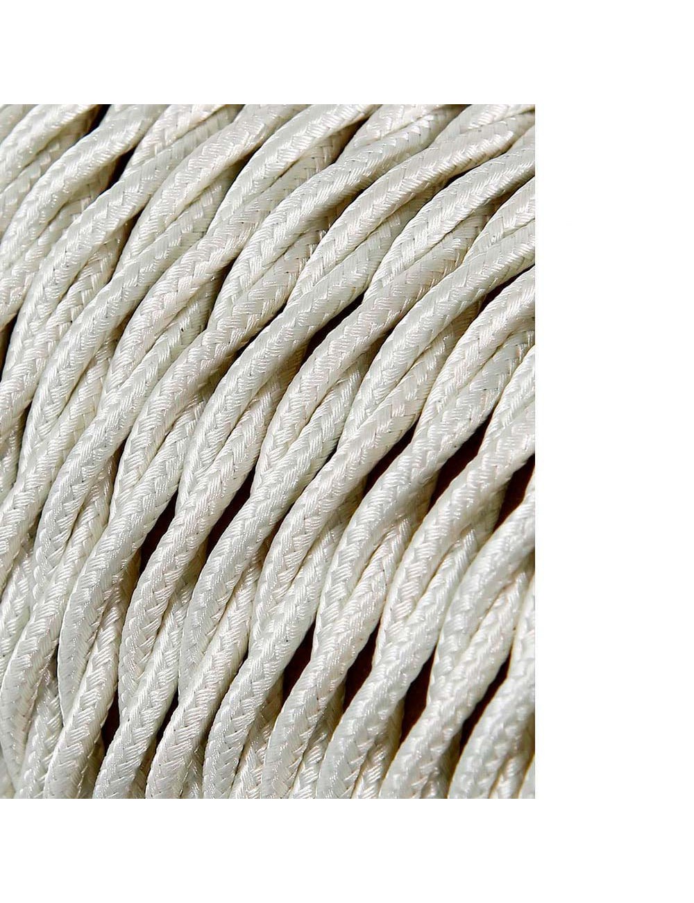 Cable textil trenzado 2x0,75mm algodón 25m Cable textil trenzado 2x0,75mm algodón 25m