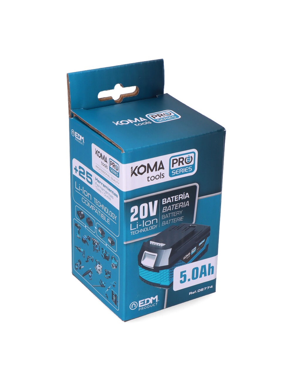 Bateria li-ion 20 v 5.0 ah 11,8 x 7,4 x 6,7 cm