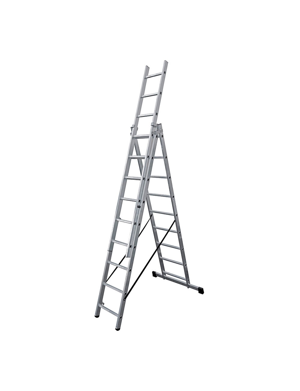 Escalera transformable de aluminio 3 x 9 peldaños