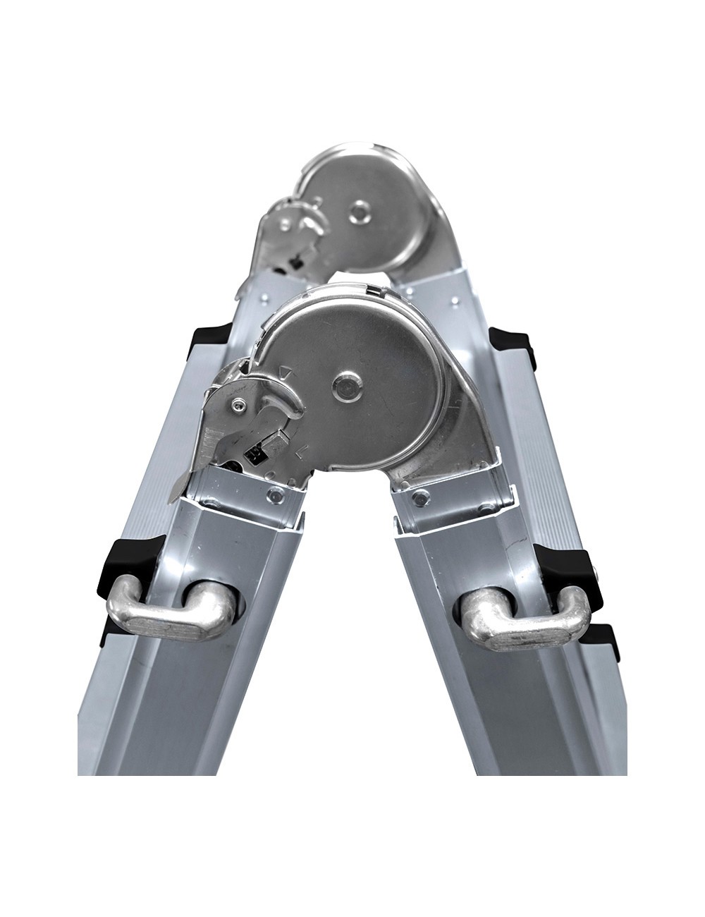Escalera multifunción telescópica de aluminio 4 + 4 peldaños en131