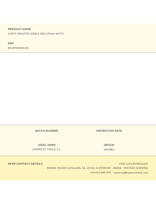 Corta ingletes doble 300 x 120 mm