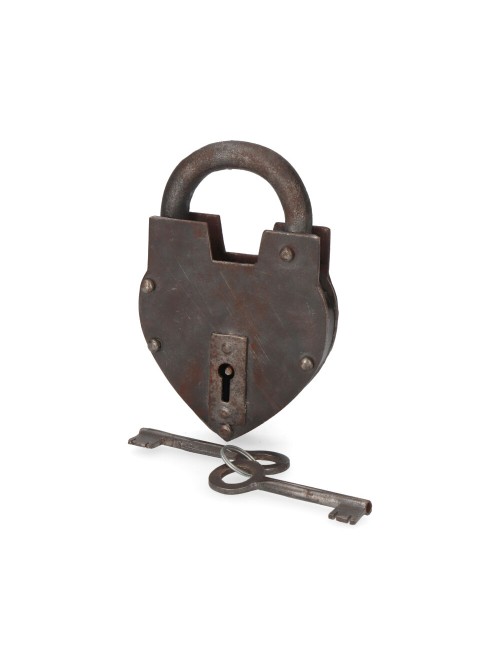 Candado rústico con 2 llaves efecto oxidado edm