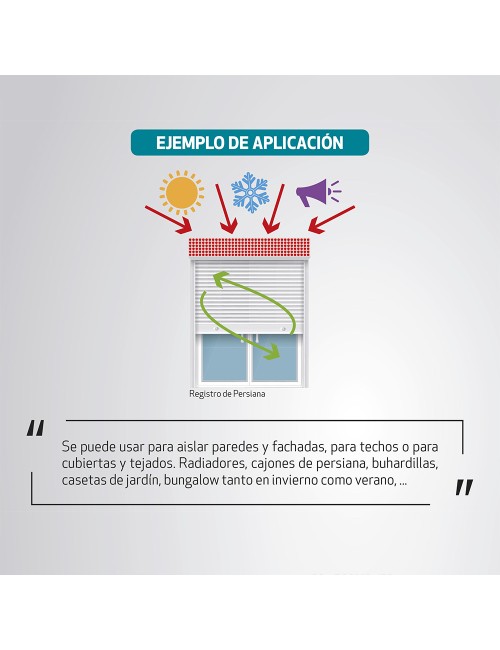 Aislamiento térmico reflectante multicapa 0,6 x 5 m