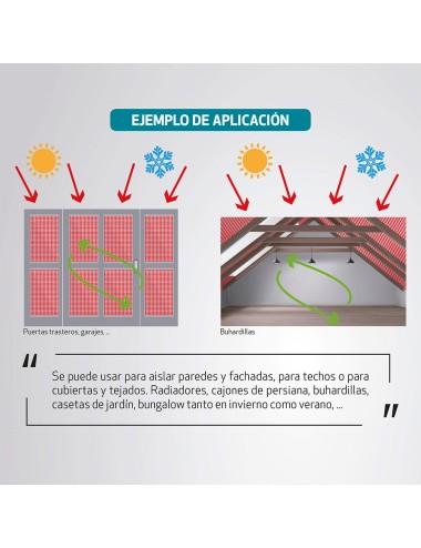 Aislamiento térmico reflectante multicapa 0,4 x 5 m
