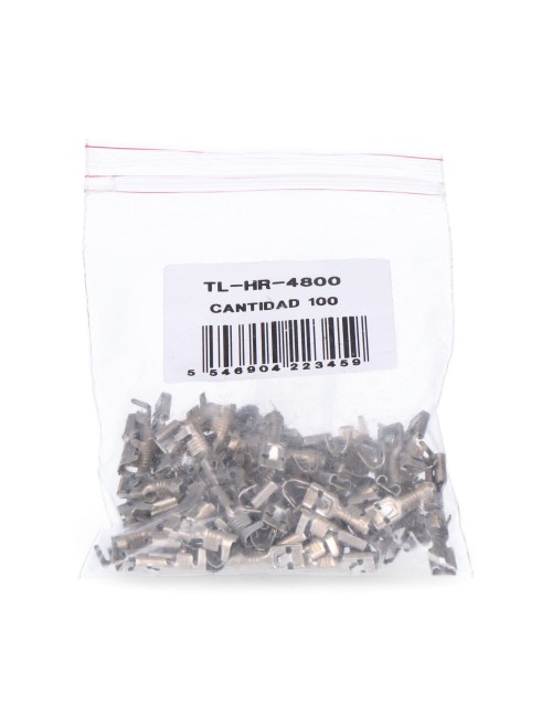 Terminal faston con sujeción 4,8 mm hembra, bolsa 100 uds
