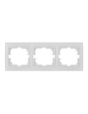 Marco para 3 elementos horizontal blanco 225x81x10mm serie europa solera erp73u