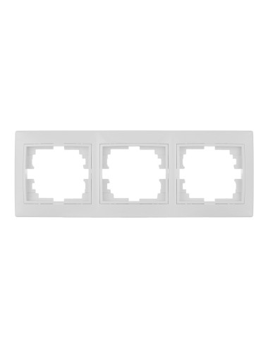 Marco para 3 elementos horizontal blanco 225x81x10mm serie europa solera erp73u