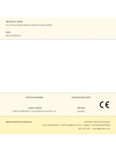 Piloto escalera serie europa solera erp90