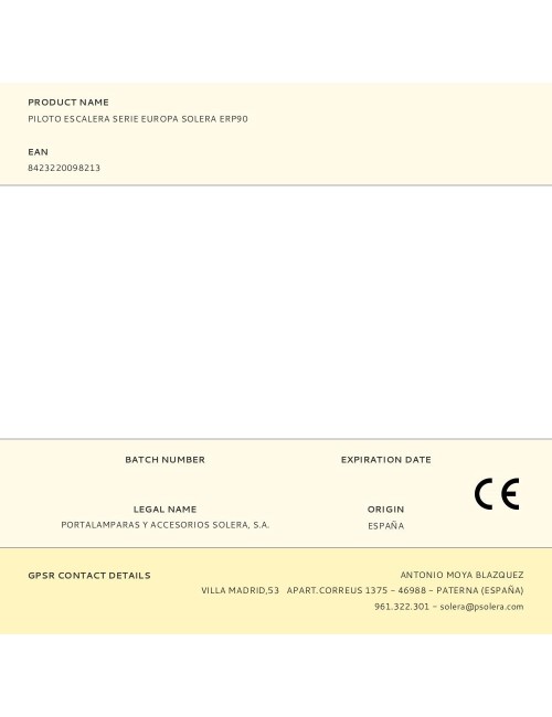 Piloto escalera serie europa solera erp90