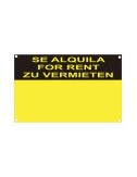 Rotulo "se vende/for sale/zu verkaufen" (pvc 0.4mm) 45x70cm normaluz