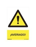 Cartel peligro "averiado" (pvc 0.7mm) 30x40cm normaluz