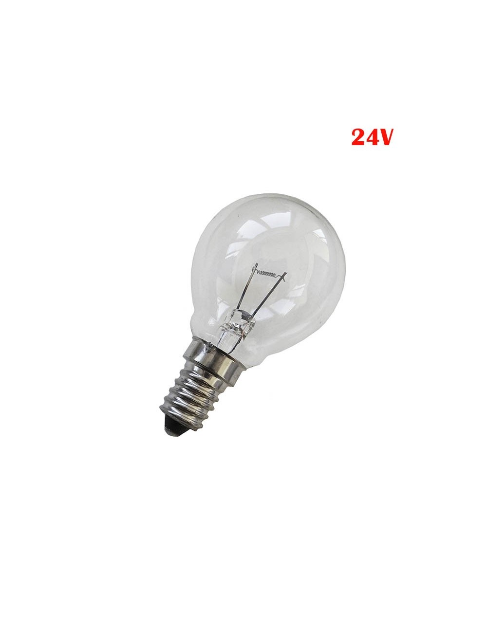 Bombilla incandescente esferica clara 40w e14 24v Bombilla incandescente esferica clara 40w e14 24v