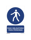Cartel "paso obligatorio para personas" (pvc 0,7mm) 30x40cm normaluz