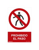 Cartel "prohibido el paso" (pvc 0,7mm) 30x40cm normaluz