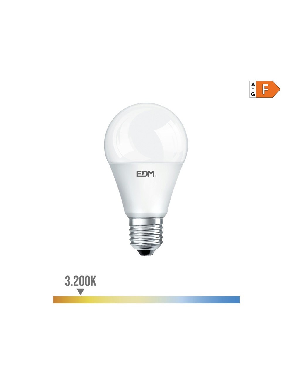 Bombilla standard led e27 12w 1154lm 3200k luz calida ø6x11,5cm edm Bombilla standard led e27 12w 1154lm 3200k luz calida ø6x11,5cm edm