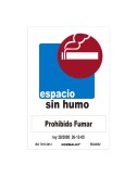 Cartel "espacio sin humo-prohibido fumar" (pvc 0,7mm) 30x40cm normaluz