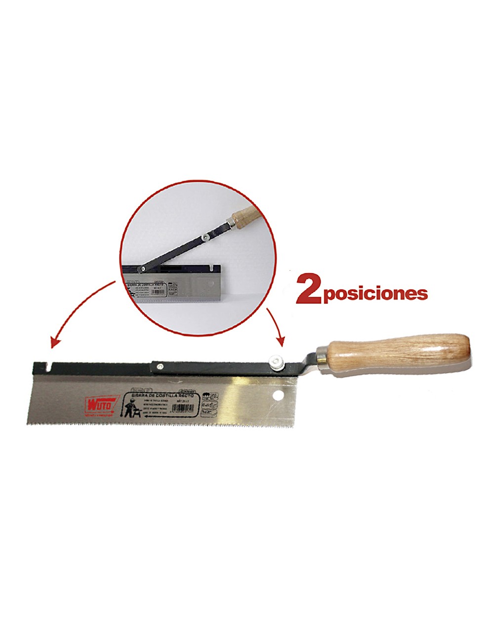 Serrucho reversible 250 x 50 mm