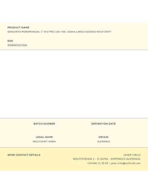 Sargento monomanual 1" ehz pro 100-700, largo 100 mm