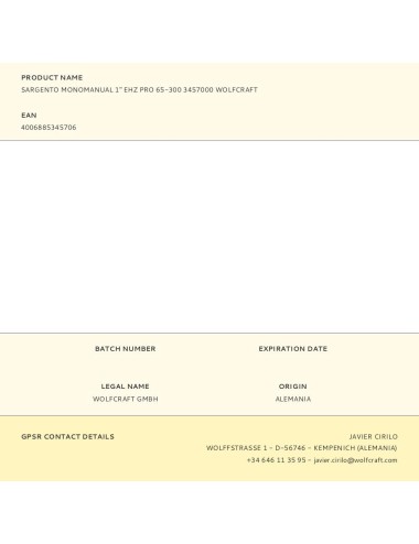 Sargento monomanual 1" ehz pro 65-300 mm