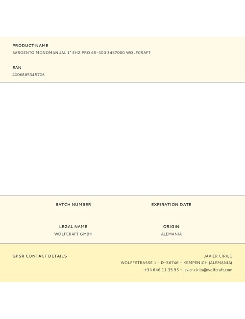 Sargento monomanual 1" ehz pro 65-300 mm