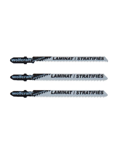 Hojas de sierra de calar para madera dura vástago en t hcs, pack 3 uds